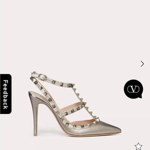 Valentino Rockstud metallic bronzed tan color. size 36 Valentino Rockstud